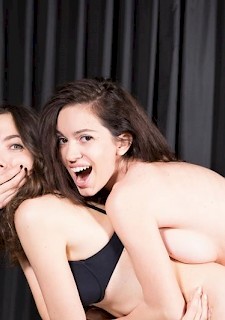 Two sexy lesbians having fun together
