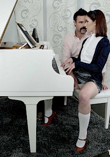 sexy cute schoolgirl Maddie Winters has sex with her piano teacher