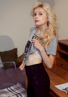 Blonde teen Angelik has nice body